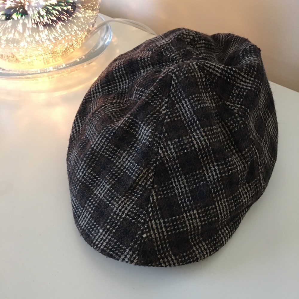 Rivington & Mott - Brown Plaid Newsboy Cap